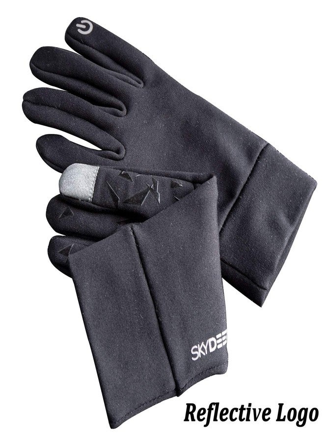 SKYDEER Touchscreen Winter Gloves Liner with Anti-Slip Palm Warm and Lightweight for Running Cycling Driving and More Sports (SD2130/L) - Image 5